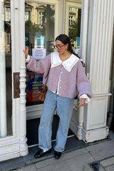 VRG GRL Cardigans | Women Elsie Knit Cardigan Lilac