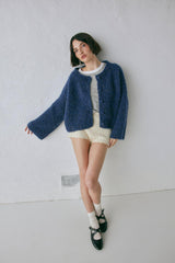 VRG GRL Cardigans | Women Lacy Knit Cardigan Marle