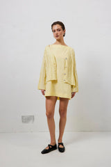 VRG GRL Cardigans | Women Lola Knit Cardigan Lemon