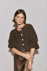 VRG GRL Jumpers/Sweaters | Women Elsie Knit Cardigan Chocolate