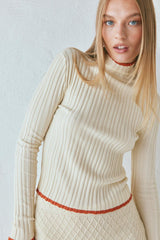 VRG GRL Long Sleeve | Women Devin Knit Skivvy Cream