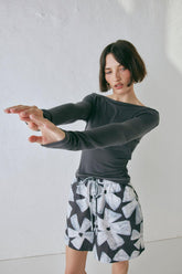 VRG GRL Long Sleeve | Women Lori Top Charcoal