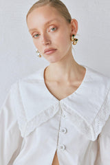 VRG GRL Long Sleeve | Women Mae Blouse White