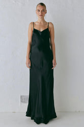 VRG GRL Midi/Maxi Dresses | Women Alber Satin Maxi Dress Black