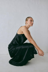 VRG GRL Midi/Maxi Dresses | Women Alber Satin Maxi Dress Black