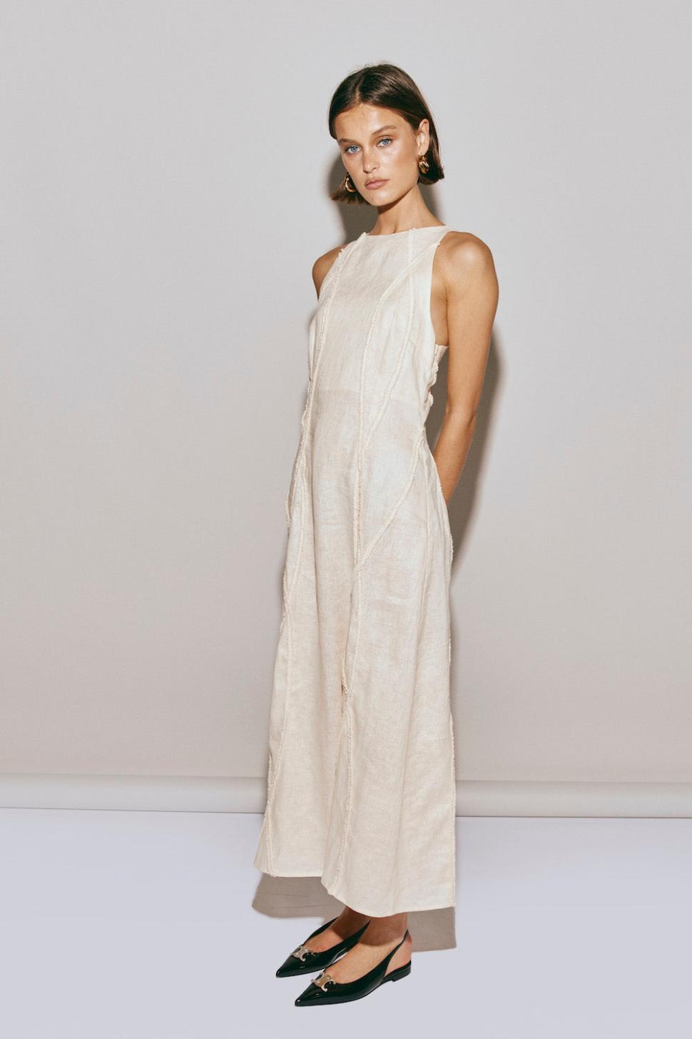 VRG GRL Midi/Maxi Dresses | Women Ana Linen Maxi Dress Wave