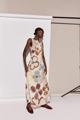 VRG GRL Midi/Maxi Dresses | Women Art Of Bloom Linen Bias Cut Maxi Dress Flower