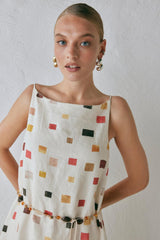 VRG GRL Midi/Maxi Dresses | Women Elma Linen Midi Dress Tile