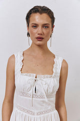 VRG GRL Midi/Maxi Dresses | Women French Silhouette Midi Dress White