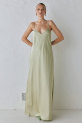 VRG GRL Midi/Maxi Dresses | Women Ida Satin Maxi Dress Sage
