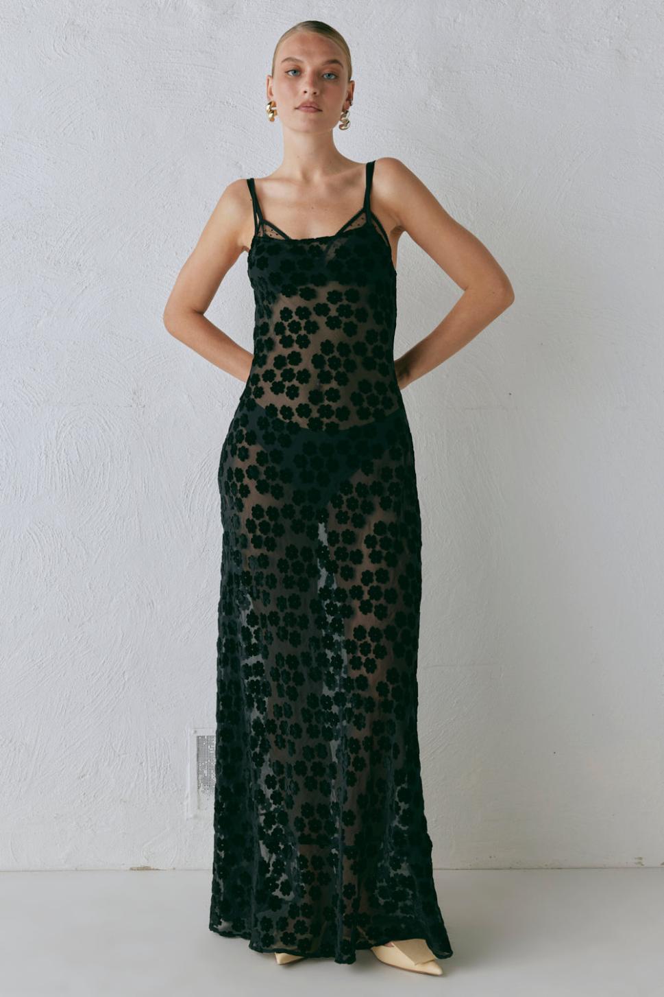 VRG GRL Midi/Maxi Dresses | Women Iris Bias Cut Maxi Dress Black