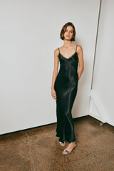 VRG GRL Midi/Maxi Dresses | Women Isle Of Paradise Bias Cut Maxi Dress Black