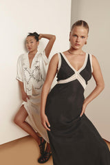 VRG GRL Midi/Maxi Dresses | Women Meet Me On The Dance Floor Bias Cut Maxi Dress Black