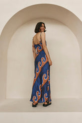 VRG GRL Midi/Maxi Dresses | Women Night Veils Bias Cut Maxi Dress Neptune