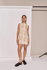 VRG GRL Mini Dresses | Women Aftersun Linen Mini Dress Bloom