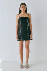 VRG GRL Mini Dresses | Women Alessa Linen Mini Dress Black