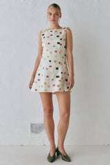 VRG GRL Mini Dresses | Women Chloe Linen Mini Dress Tile