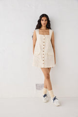 VRG GRL Mini Dresses | Women Heidi Linen Mini Dress Juno