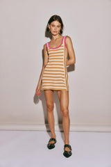 VRG GRL Mini Dresses | Women Meet Me In Capri Knit Mini Dress Tan