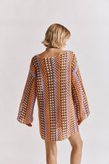 VRG GRL Mini Dresses | Women Myra Crochet Mini Dress Apricot