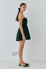 VRG GRL Mini Dresses | Women Saint Malo Linen Mini Dress Black