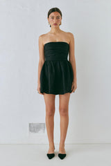 VRG GRL Mini Dresses | Women Saint Malo Linen Mini Dress Black