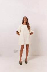 VRG GRL Mini Dresses | Women Suki Denim Mini Dress Cream