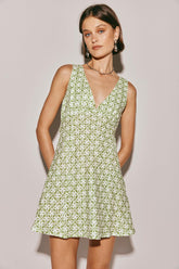 VRG GRL Mini Dresses | Women Sun Seeker Bias Cut Linen Mini Dress Sage