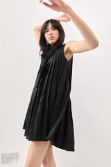 VRG GRL Mini Dresses | Women Valeria Linen Mini Dress Black