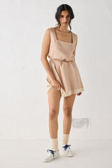 VRG GRL Mini Dresses | Women Verve Linen Mini Dress Blush
