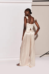 VRG GRL Pants | Women Merci Satin Pants Champagne