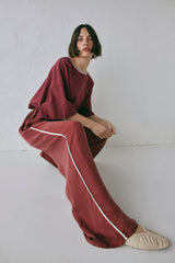 VRG GRL Pants | Women Moonscapes Pants Wine