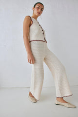 VRG GRL Pants | Women Stella Knit Pants Cream