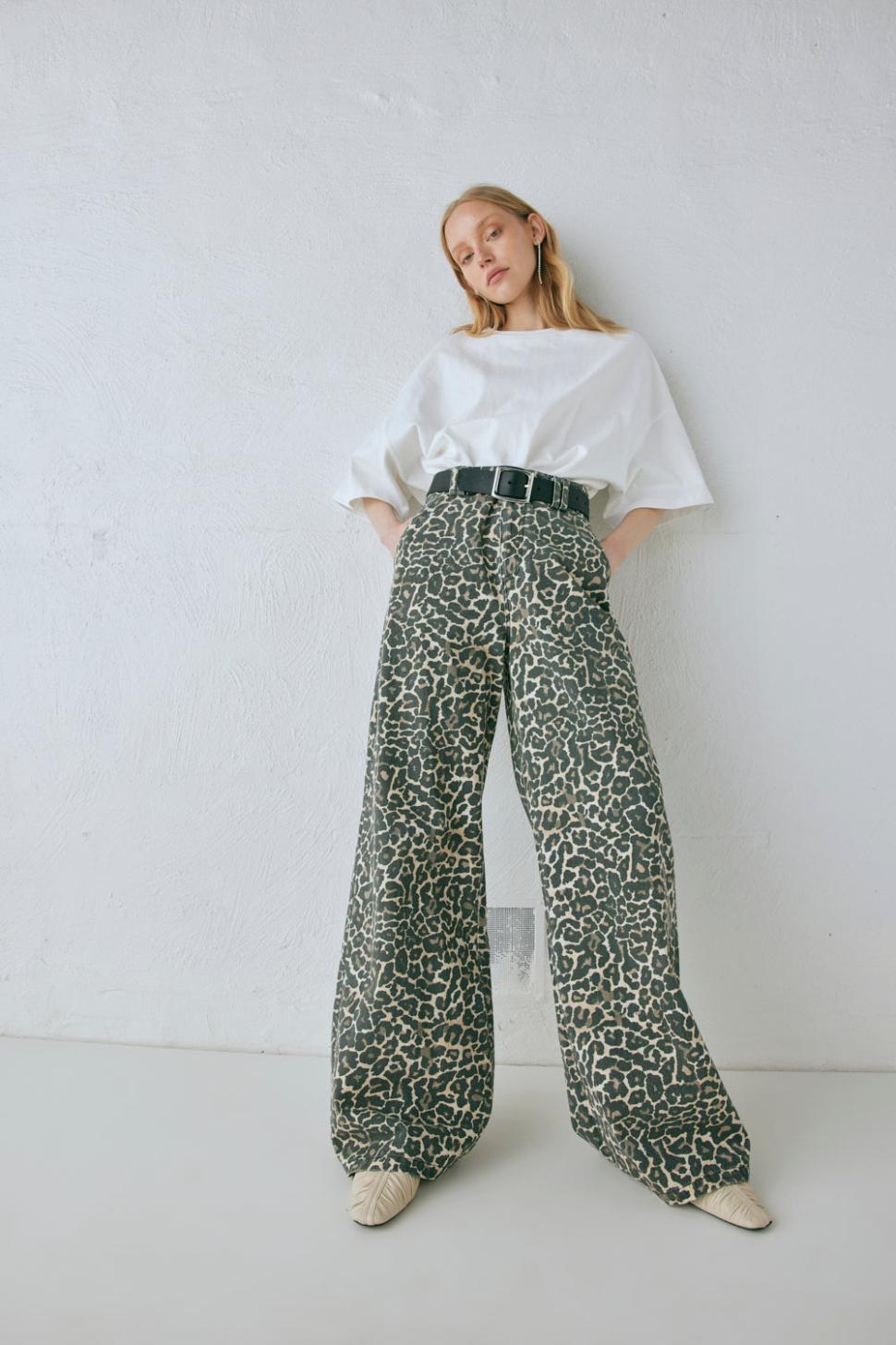 VRG GRL Pants | Women Zia Denim Jeans Leopard