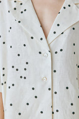 VRG GRL Sets | Women Anke Linen Shirt Dot