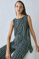VRG GRL Sets | Women Aster Top Black Stripe