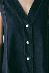 VRG GRL Sets | Women Aston Denim Mini Dress Indigo