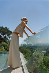 VRG GRL Sets | Women Elodie Linen Maxi Skirt Oatmeal