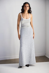 VRG GRL Sets | Women Lya Knit Maxi Skirt Grey Marle
