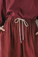 VRG GRL Sets | Women Moonscapes Pants Wine