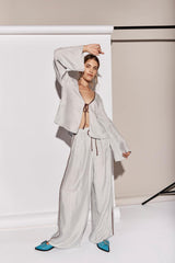 VRG GRL Sets | Women Moonscapes Top Powder Blue