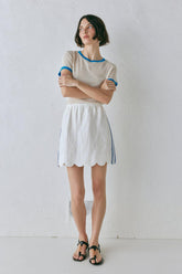 VRG GRL Sets | Women Nature Of Art Linen Mini Skirt Vienna