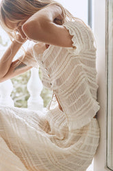 VRG GRL Sets | Women Sofia Top Cream