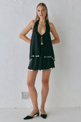 VRG GRL Sets | Women Spritz Top Black