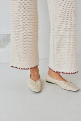 VRG GRL Sets | Women Stella Knit Pants Cream