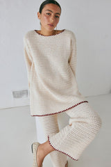 VRG GRL Sets | Women Stella Knit Tunic Cream