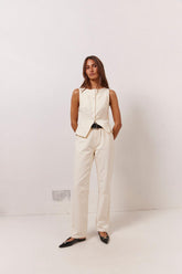 VRG GRL Sets | Women Suki Denim Jeans Cream