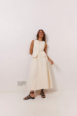 VRG GRL Sets | Women Suki Denim Vest Cream