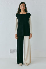 VRG GRL Sets | Women Suri Knit Top Splice