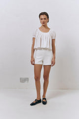 VRG GRL Short Sleeve | Women Harry Girl Smock Top White